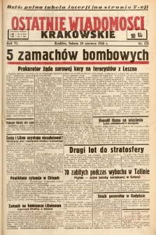 Ostatnie Wiadomości Krakowskie. 1936, nr 173