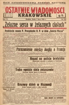 Ostatnie Wiadomości Krakowskie. 1936, nr 184