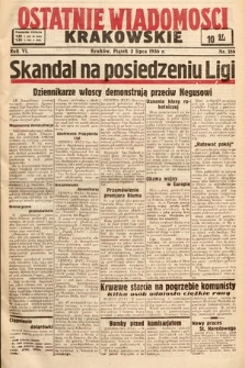Ostatnie Wiadomości Krakowskie. 1936, nr 186