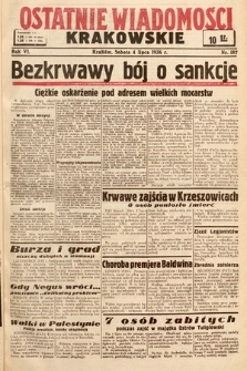 Ostatnie Wiadomości Krakowskie. 1936, nr 187