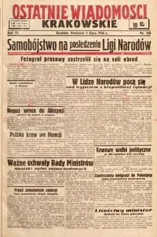 Ostatnie Wiadomości Krakowskie. 1936, nr 188