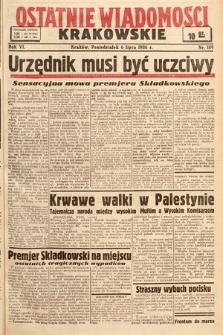Ostatnie Wiadomości Krakowskie. 1936, nr 189