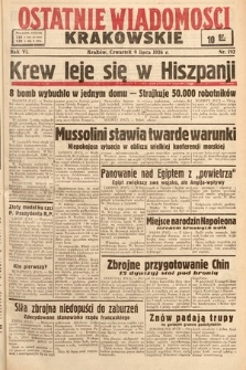 Ostatnie Wiadomości Krakowskie. 1936, nr 192