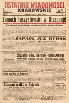 Ostatnie Wiadomości Krakowskie. 1936, nr 198