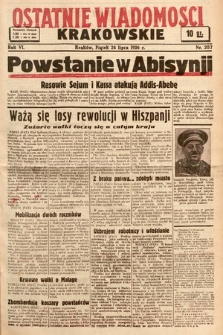 Ostatnie Wiadomości Krakowskie. 1936, nr 207