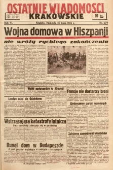Ostatnie Wiadomości Krakowskie. 1936, nr 209
