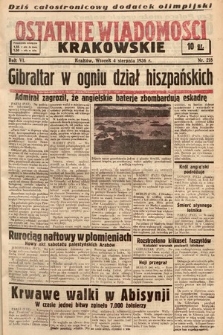 Ostatnie Wiadomości Krakowskie. 1936, nr 218
