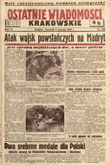 Ostatnie Wiadomości Krakowskie. 1936, nr 220