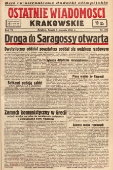 Ostatnie Wiadomości Krakowskie. 1936, nr 222