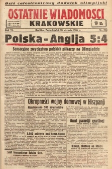 Ostatnie Wiadomości Krakowskie. 1936, nr 224