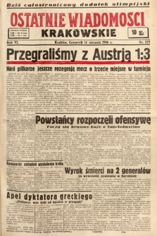 Ostatnie Wiadomości Krakowskie. 1936, nr 227