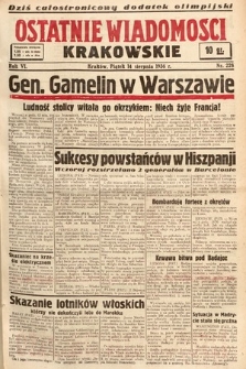 Ostatnie Wiadomości Krakowskie. 1936, nr 228