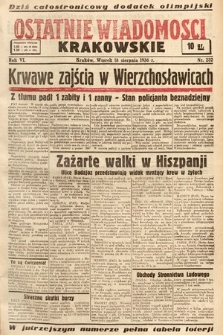 Ostatnie Wiadomości Krakowskie. 1936, nr 232