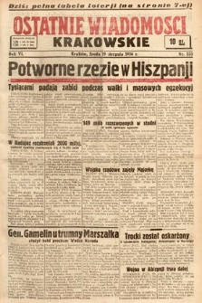 Ostatnie Wiadomości Krakowskie. 1936, nr 233