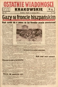 Ostatnie Wiadomości Krakowskie. 1936, nr 235
