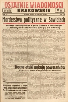 Ostatnie Wiadomości Krakowskie. 1936, nr 236