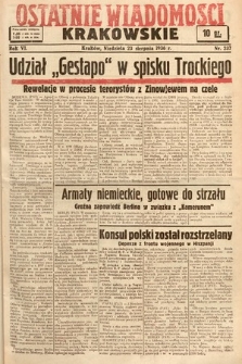 Ostatnie Wiadomości Krakowskie. 1936, nr 237