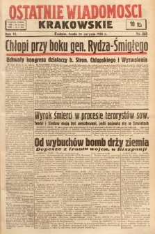 Ostatnie Wiadomości Krakowskie. 1936, nr 240
