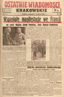 Ostatnie Wiadomości Krakowskie. 1936, nr 248