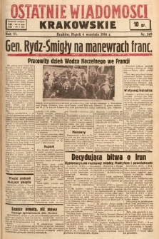 Ostatnie Wiadomości Krakowskie. 1936, nr 249