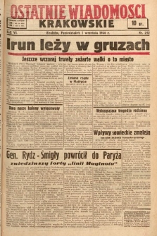 Ostatnie Wiadomości Krakowskie. 1936, nr 252
