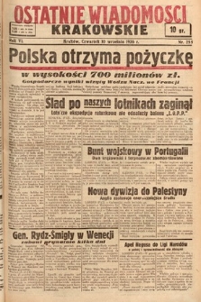 Ostatnie Wiadomości Krakowskie. 1936, nr 255