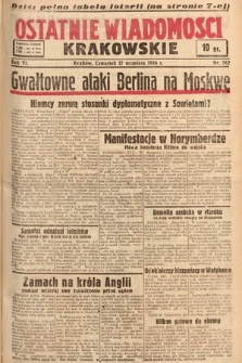 Ostatnie Wiadomości Krakowskie. 1936, nr 262