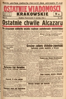 Ostatnie Wiadomości Krakowskie. 1936, nr 266
