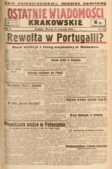 Ostatnie Wiadomości Krakowskie. 1936, nr 267