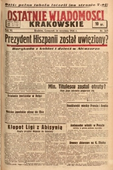 Ostatnie Wiadomości Krakowskie. 1936, nr 269