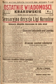 Ostatnie Wiadomości Krakowskie. 1936, nr 271