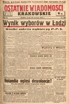 Ostatnie Wiadomości Krakowskie. 1936, nr 275