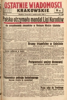 Ostatnie Wiadomości Krakowskie. 1936, nr 283