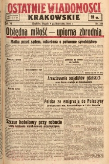 Ostatnie Wiadomości Krakowskie. 1936, nr 284