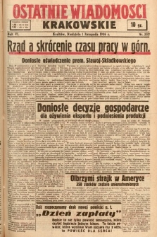 Ostatnie Wiadomości Krakowskie. 1936, nr 307
