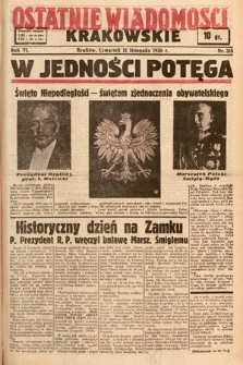 Ostatnie Wiadomości Krakowskie. 1936, nr 318