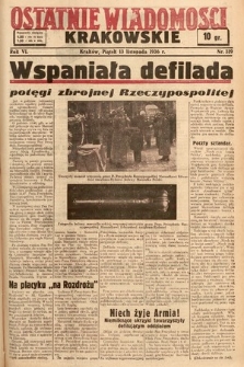 Ostatnie Wiadomości Krakowskie. 1936, nr 319