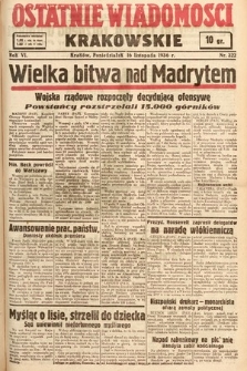 Ostatnie Wiadomości Krakowskie. 1936, nr 322
