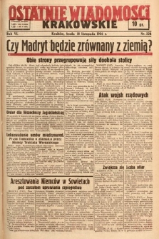 Ostatnie Wiadomości Krakowskie. 1936, nr 324
