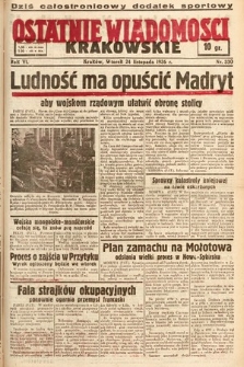 Ostatnie Wiadomości Krakowskie. 1936, nr 330