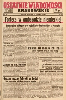 Ostatnie Wiadomości Krakowskie. 1936, nr 335