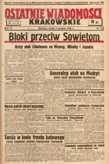 Ostatnie Wiadomości Krakowskie. 1936, nr 338