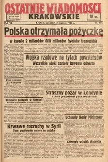Ostatnie Wiadomości Krakowskie. 1936, nr 339