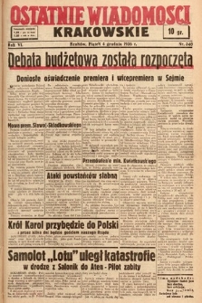 Ostatnie Wiadomości Krakowskie. 1936, nr 340