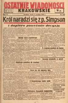 Ostatnie Wiadomości Krakowskie. 1936, nr 345