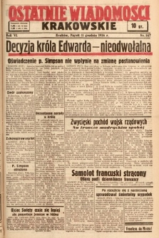 Ostatnie Wiadomości Krakowskie. 1936, nr 347