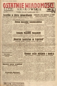 Ostatnie Wiadomości Krakowskie. 1934, nr 288
