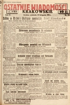 Ostatnie Wiadomości Krakowskie. 1934, nr 328