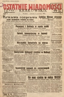 Ostatnie Wiadomości Krakowskie. 1935, nr 1