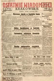 Ostatnie Wiadomości Krakowskie. 1935, nr 2